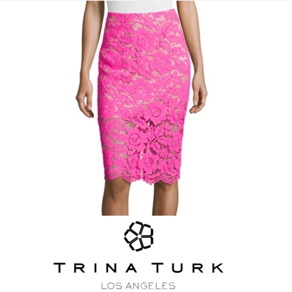 Trina Turk Dresses & Skirts - Trina Turk pink lace skirt NWT 4